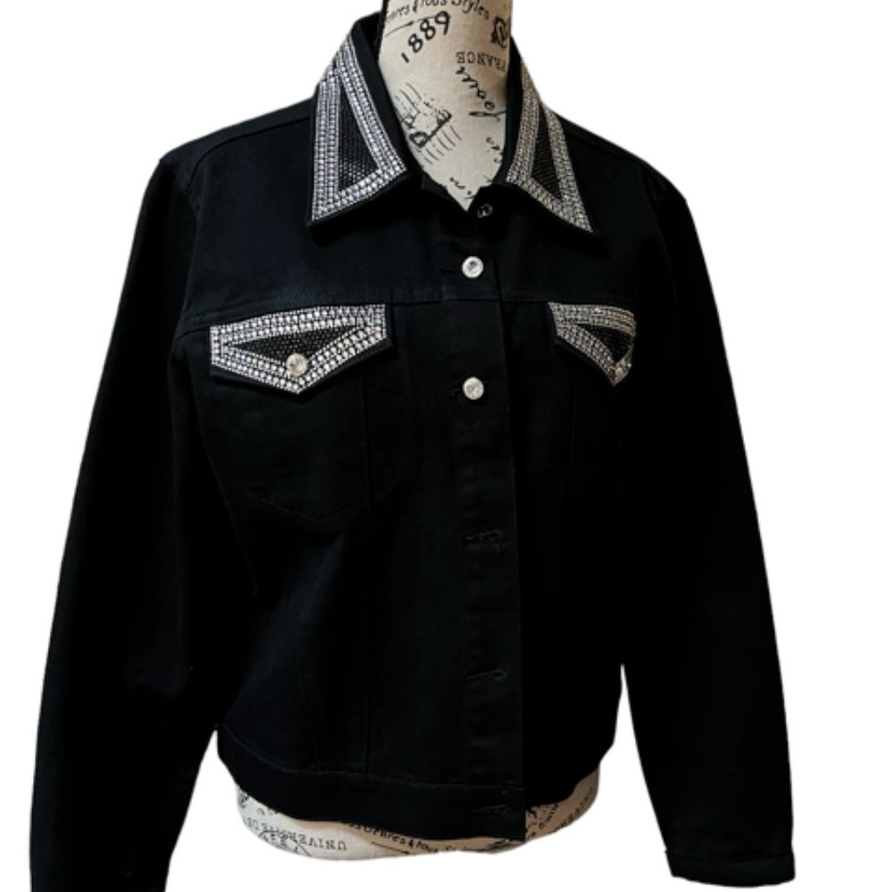 Christine Alexander Crystalli Black denim